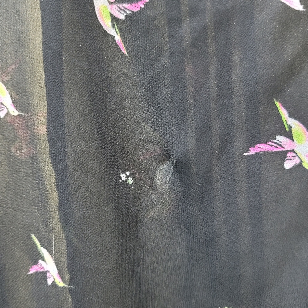 Torrid Black Hummingbird Print Tank Top Blouse Plus Size 5 - Picture 7 of 7